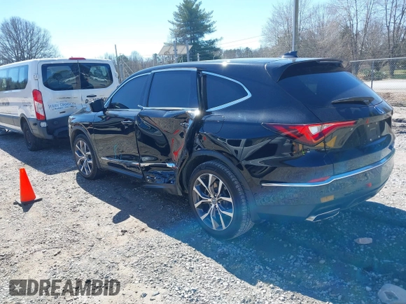 2022 Acura MDX w/Technology Package with VIN 5J8YD9H4XNL005460, listed as a IAAI auction lot 41727182 with 76,566 mi miles. Bid and sale history available at carsss.com. Image 3.