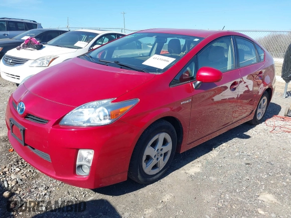 2011 Toyota Prius I with VIN JTDKN3DU6B5342874, listed as a IAAI auction lot 41431006 with 135,474 mi miles. Bid and sale history available at carsss.com. Image 2.