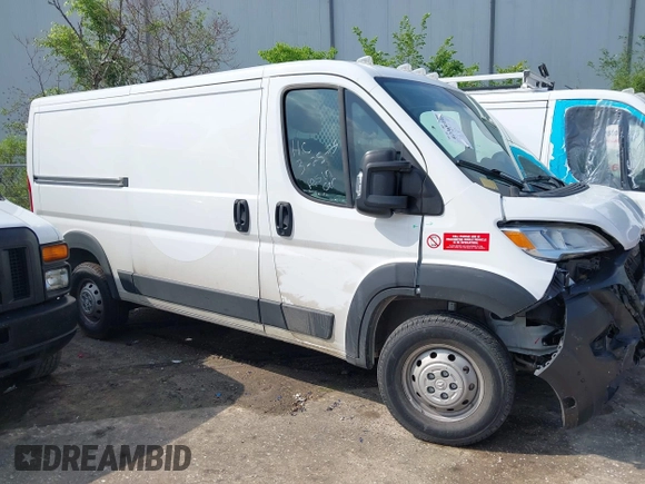 2023 Ram ProMaster Cargo with VIN 3C6LRVVG2PE596243, listed as a IAAI auction lot 42069331 with 9,332 mi miles and . Bid and sale history available at DreamBid. Image 14.