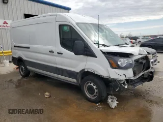 2024 Ford Transit Cargo with VIN 1FTBR1C80RKA15590, listed as a Copart auction lot 47407495 with 28,463 mi miles and Salvage Title. Bid and sale history available at DreamBid. Image 4.