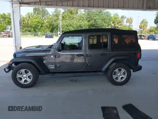 2020 Jeep Wrangler Unlimited Sport S with VIN 1C4HJXDN9LW167442, listed as a IAAI auction lot 42308617 with 59,335 mi miles and . Bid and sale history available at DreamBid. Image 15.