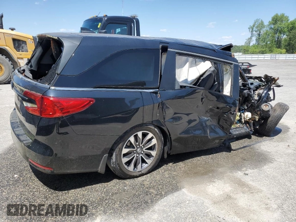 2022 Honda Odyssey EX-L with VIN 5FNRL6H75NB003651, listed as a Copart auction lot 53328205 with Not Provided miles and Non Repairable. Bid and sale history available at DreamBid. Image 3.