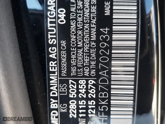 2013 Mercedes-Benz E-Class E 350 Luxury with VIN WDDHF5KB7DA702934, listed as a Copart auction lot 49184545 with 145,327 mi miles and Salvage Title. Bid and sale history available at carsss.com. Image 12.