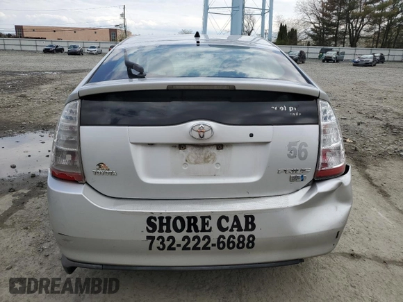 2007 Toyota Prius with VIN JTDKB20UX73283985, listed as a Copart auction lot 53435005 with 0 mi miles and Salvage Title. Bid and sale history available at carsss.com. Image 6.