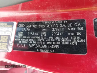 2021 Kia Forte LXS z VIN 3KPF24AD6ME324595, wystawiony jako IAAI lot #41743563 z przebiegiem 54 597 mil mil oraz . Historia ofert i sprzedaży dostępna na DreamBid. Obrazek 9.