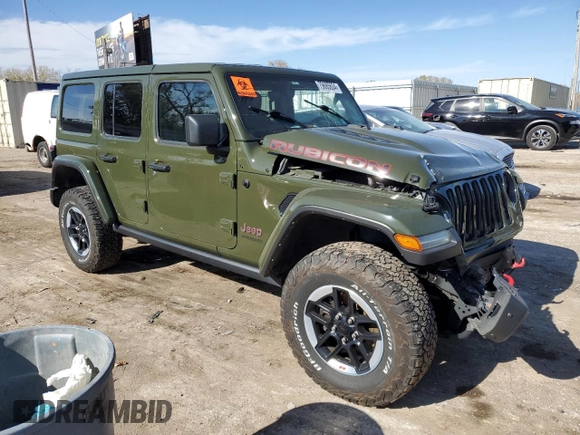 2022 Jeep Wrangler Unlimited Rubicon z VIN 1C4HJXFN9NW186122, wystawiony jako Copart lot #79685634 z przebiegiem 81 332 mil mil oraz Szkoda całkowita • Salvage title. Historia ofert i sprzedaży dostępna na DreamBid. Obrazek 4.