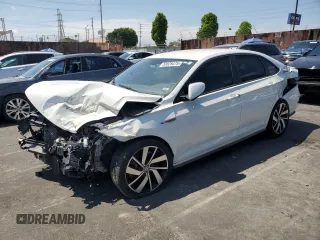 2019 Volkswagen Jetta GLI S with VIN 3VW6T7BU7KM192797, listed as a Copart auction lot 55628475 with 95,591 mi miles and Salvage Title. Bid and sale history available at DreamBid. Image 1.