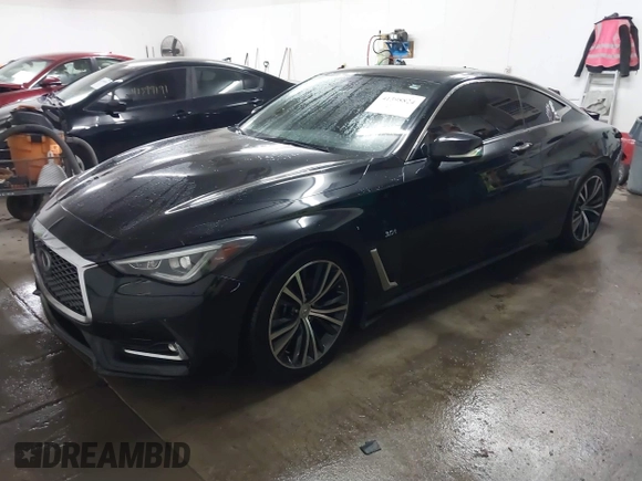 2018 Infiniti Q60 Luxe with VIN JN1EV7EK3JM340105, listed as a IAAI auction lot 41398824 with 62,722 mi miles and . Bid and sale history available at carsss.com. Image 19.