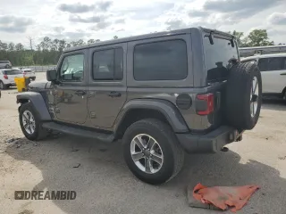 2022 Jeep Wrangler Unlimited Sahara with VIN 1C4HJXEG1NW156485, listed as a Copart auction lot 53895925 with 45,564 mi miles and Salvage title. Bid and sale history available at DreamBid. Image 2.