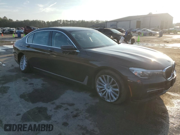 2017 BMW 7 Series 740i xDrive with VIN WBA7E4C50HGU99073, listed as a Copart auction lot 86506784 with 107,109 mi miles and Salvage Title. Bid and sale history available at carsss.com. Image 4.