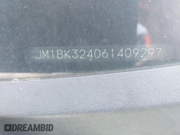 2006 Mazda 3 s with VIN JM1BK324061409297, listed as a IAAI auction lot 40561857 with 117,266 mi miles and . Bid and sale history available at DreamBid. Image 12.