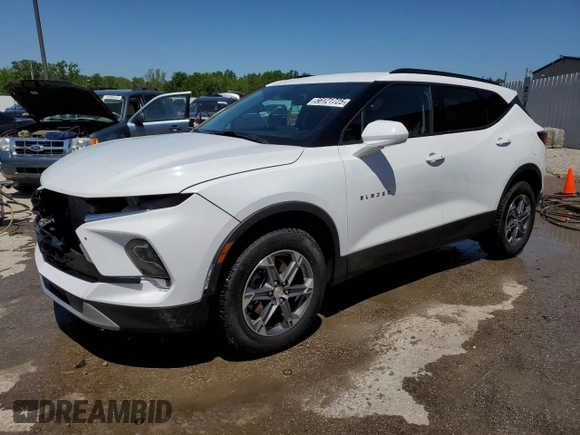 2023 Chevrolet Blazer LT z VIN 3GNKBCR48PS131861, wystawiony jako Copart lot #56121725 z przebiegiem 19 417 mil mil oraz Szkoda całkowita • Salvage title. Historia ofert i sprzedaży dostępna na DreamBid. Obrazek 1.
