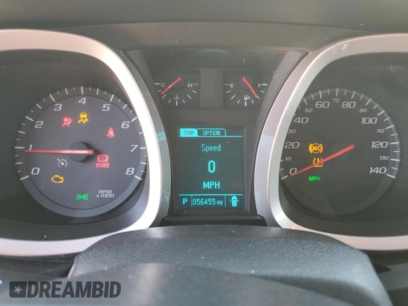 2016 Chevrolet Equinox LT with VIN 2GNALCEK5G1123810, listed as a Copart auction lot 52565215 with 56,455 mi miles and Salvage Title. Bid and sale history available at carsss.com. Image 9.