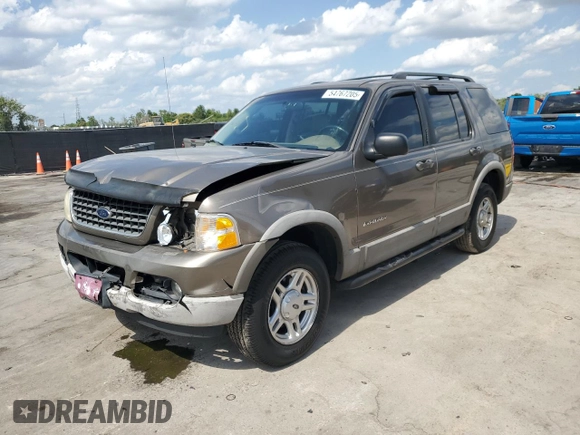 2002 Ford Explorer XLT with VIN 1FMZU63K32UD65713, listed as a Copart auction lot 54767205 with 255,013 mi miles and Salvage Title. Bid and sale history available at DreamBid. Image 1.