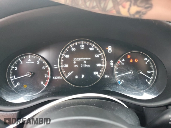 2021 Mazda CX-30 S with VIN 3MVDMBAL4MM219507, listed as a Copart auction lot 55579865 with 53,707 mi miles and Salvage title. Bid and sale history available at DreamBid. Image 9.