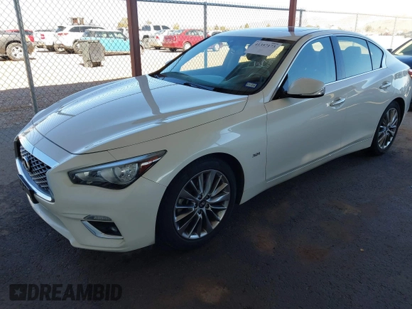 2019 Infiniti Q50 3.0t LUXE with VIN JN1EV7AP4KM513651, listed as a IAAI auction lot 41357173 with 77,485 mi miles. Bid and sale history available at carsss.com. Image 17.