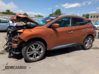 2015 Nissan Murano SL z VIN 5N1AZ2MH5FN287106, wystawiony jako Copart lot #56955825 z przebiegiem 97 212 mil mil oraz Szkoda całkowita • Salvage title. Historia ofert i sprzedaży dostępna na DreamBid. Obrazek 1.