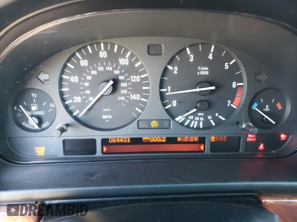 2002 BMW 5 Series 530iA with VIN WBADT63452CH97129, listed as a Copart auction lot 73349124 with 64,431 mi miles and Salvage Title. Bid and sale history available at carsss.com. Image 9.