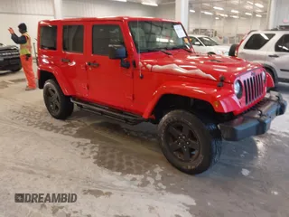 2015 Jeep Wrangler Unlimited Sahara with VIN 1C4BJWEG5FL643448, listed as a IAAI auction lot 41684744 with 1 mi miles. Bid and sale history available at carsss.com. Image 1.