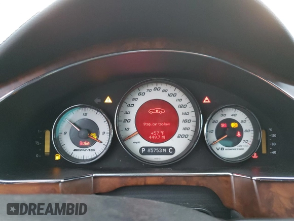 2006 Mercedes-Benz CLS-Class AMG with VIN WDDDJ76X86A020551, listed as a Copart auction lot 84948644 with 85,753 mi miles and Clean Title. Bid and sale history available at carsss.com. Image 9.