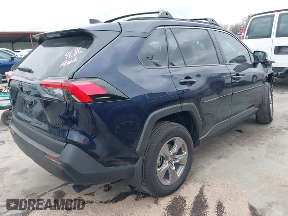 2025 Toyota RAV4 XLE with VIN 2T3W1RFV6SW367868, listed as a IAAI auction lot 41699930 with 2,204 mi miles. Bid and sale history available at carsss.com. Image 4.