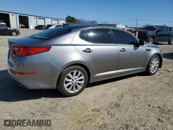 2015 Kia Optima EX with VIN 5XXGN4A76FG399829, listed as a Copart auction lot 46929805 with 105,412 mi miles and Salvage Title. Bid and sale history available at carsss.com. Image 3.