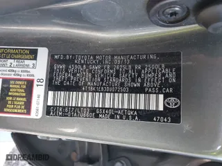 2013 Toyota Avalon XLE with VIN 4T1BK1EB3DU072503, listed as a IAAI auction lot 41208826 with 171,383 mi miles. Bid and sale history available at carsss.com. Image 9.