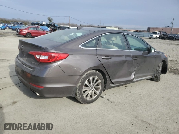 2017 Hyundai Sonata Sport with VIN 5NPE34AF7HH449293, listed as a Copart auction lot 46923095 with 83,187 mi miles and Salvage Title. Bid and sale history available at DreamBid. Image 3.