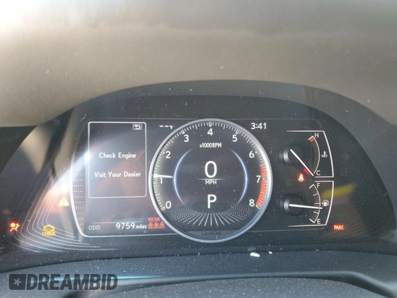 2024 Lexus ES 350 с VIN 58ADZ1B1XRU171688, выставлен на аукционе Copart как лот 54061135 с пробегом 9 759 миль миль и Списание • Salvage title. История ставок и продаж доступна на DreamBid. Изображение 9.