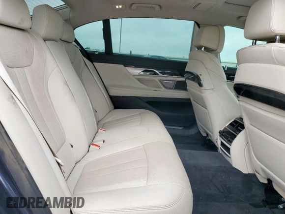 2018 BMW 7 Series 740i with VIN WBA7E2C50JG741970, listed as a Copart auction lot 56480695 with 53,740 mi miles and Salvage title. Bid and sale history available at DreamBid. Image 10.