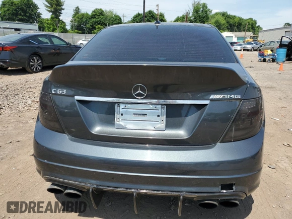 2009 Mercedes-Benz C 63 AMG with VIN WDDGF77X69F212362, listed as a Copart auction lot 61125824 with 120,402 mi miles and Salvage Title. Bid and sale history available at DreamBid. Image 6.