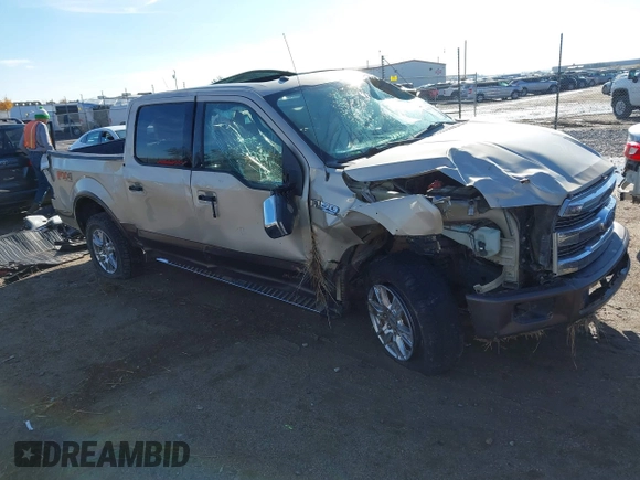 2017 Ford F-150 XL with VIN 1FTEW1EF1HKD09015, listed as a IAAI auction lot 40849304 with 117,380 mi miles. Bid and sale history available at carsss.com. Image 1.