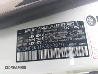 2014 Mercedes-Benz E 350 Sport with VIN WDDHF5KB1EA823010, listed as a IAAI auction lot 42180919 with 188,167 mi miles and . Bid and sale history available at DreamBid. Image 9.