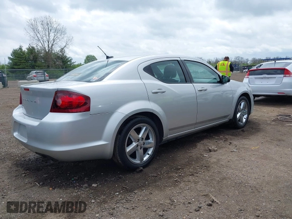 2012 Dodge Avenger SE with VIN 1C3CDZAB3CN324335, listed as a IAAI auction lot 42059158 with 202,417 mi miles. Bid and sale history available at carsss.com. Image 4.