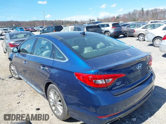 2015 Hyundai Sonata Limited with VIN 5NPE34AF3FH097293, listed as a IAAI auction lot 41811245 with 114,744 mi miles and . Bid and sale history available at carsss.com. Image 3.