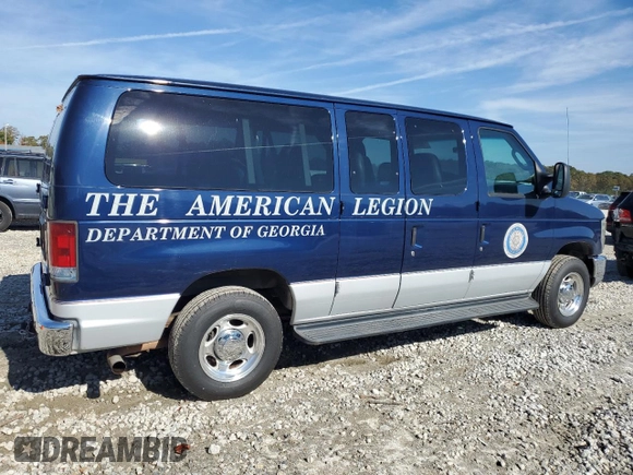 2008 Ford Econoline Passenger XL with VIN 1FMNE11L48DA51670, listed as a Copart auction lot 77653154 with 124,127 mi miles and Salvage title. Bid and sale history available at DreamBid. Image 3.