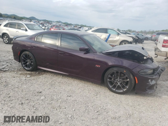 2020 Dodge Charger Scat Pack z VIN 2C3CDXGJ1LH185897, wystawiony jako Copart lot #52579455 z przebiegiem 44 177 mil mil oraz Szkoda całkowita • Salvage title. Historia ofert i sprzedaży dostępna na DreamBid. Obrazek 4.