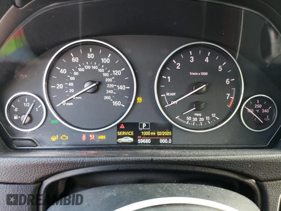 2017 BMW 3 Series 320i xDrive with VIN WBA8E5G32HNU45076, listed as a Copart auction lot 89050755 with 59,680 mi miles and Non repairable. Bid and sale history available at DreamBid. Image 9.