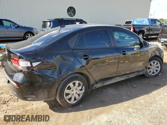2022 Kia Rio S with VIN 3KPA24AD5NE463208, listed as a Copart auction lot 68380014 with 37,572 mi miles and Salvage Title. Bid and sale history available at DreamBid. Image 3.