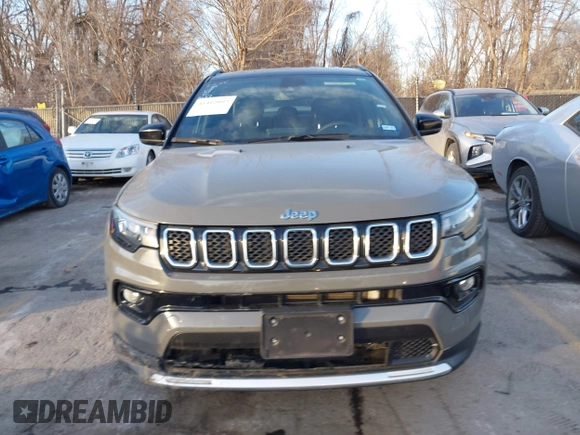 2023 Jeep Compass Limited with VIN 3C4NJDCN6PT567277, listed as a IAAI auction lot 41412097 with 35,502 mi miles and . Bid and sale history available at carsss.com. Image 12.