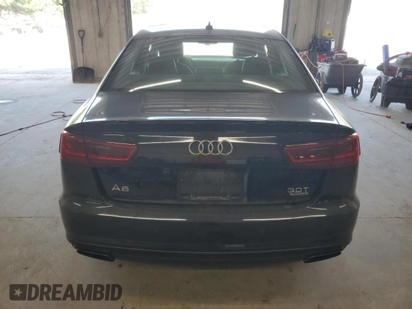 2016 Audi A6 Prestige with VIN WAUHGAFC2GN001442, listed as a Copart auction lot 61633805 with 128,140 mi miles and Salvage title. Bid and sale history available at DreamBid. Image 6.