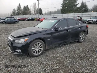 2014 Infiniti Q50 Hybrid Sport with VIN JN1AV7AR1EM702889, listed as a Copart auction lot 86633424 with 109,297 mi miles and Salvage Title. Bid and sale history available at carsss.com. Image 1.