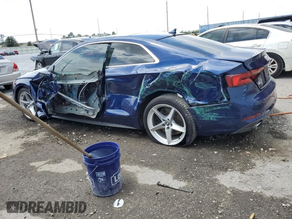 2018 Audi A5 Premium Plus with VIN WAUTNAF5XJA135051, listed as a Copart auction lot 55490655 with 28,152 mi miles and Salvage Title. Bid and sale history available at DreamBid. Image 2.