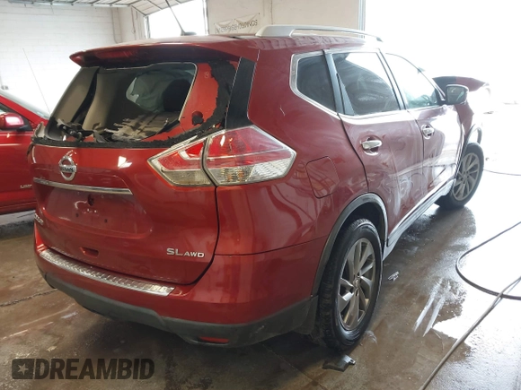 2015 Nissan Rogue SL with VIN 5N1AT2MV1FC840353, listed as a IAAI auction lot 41254413 with Not Provided miles. Bid and sale history available at carsss.com. Image 4.