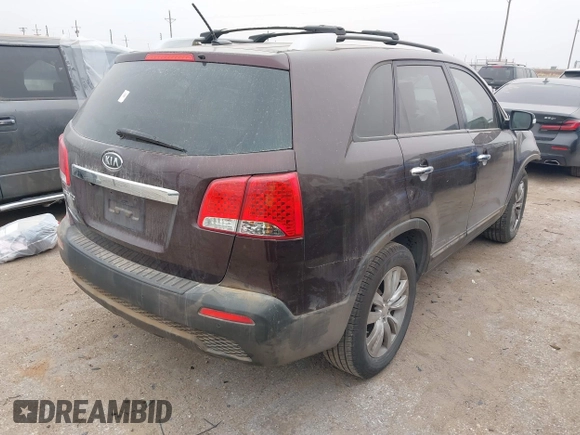 2011 Kia Sorento LX with VIN 5XYKT4A26BG179780, listed as a IAAI auction lot 41538591 with 130,003 mi miles. Bid and sale history available at carsss.com. Image 4.