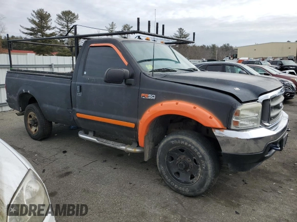 2002 Ford F-250 XL with VIN 1FTNF21L42EC09918, listed as a Copart auction lot 47365425 with 169,115 mi miles and Salvage title. Bid and sale history available at DreamBid. Image 4.