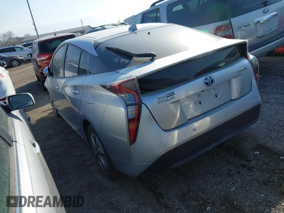 2018 Toyota Prius Two with VIN JTDKBRFU8J3059458, listed as a IAAI auction lot 41955459 with 181,787 mi miles and . Bid and sale history available at carsss.com. Image 3.
