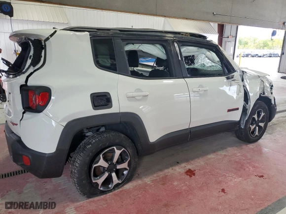 2021 Jeep Renegade Trailhawk with VIN ZACNJDC14MPM93516, listed as a Copart auction lot 46028495 with 0 mi miles and Non Repairable. Bid and sale history available at carsss.com. Image 3.