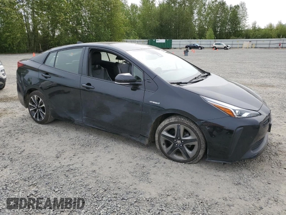 2020 Toyota Prius L Eco with VIN JTDKARFU6L3115953, listed as a Copart auction lot 54954335 with Not provided miles and Salvage title. Bid and sale history available at DreamBid. Image 4.
