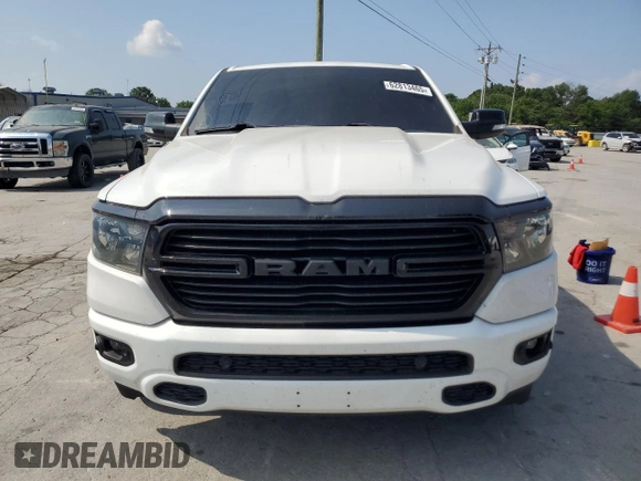 2021 Ram 1500 Lone Star with VIN 1C6RREFT0MN629091, listed as a Copart auction lot 62813465 with 74,154 mi miles and Salvage title. Bid and sale history available at DreamBid. Image 5.